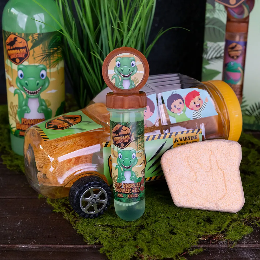 Bath-Set-Dinopark-Adventure-in-a-car-Gift-Boys-Cyprus Dinopark Adventure Bath Set in a Car for Boys - Gift in Cyprus Containts Set