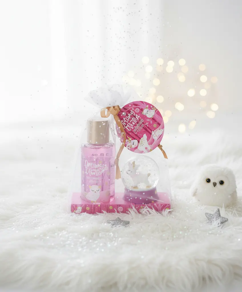 Dreamy Winter Frosted Cranberry Bath Set for Girls - Christmas Gift - Ideal Set