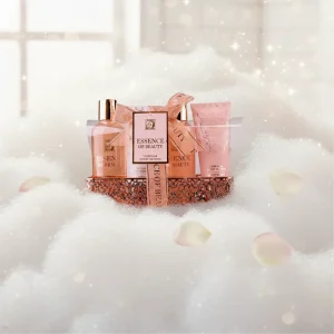 Essence of Beauty Bath Set with Wire Basket for Women - Christmas Gift - Ideal