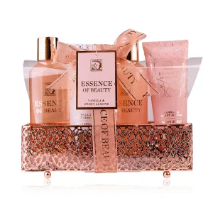 Essence of Beauty Bath Set with Wire Basket for Women - Christmas Gift - Set