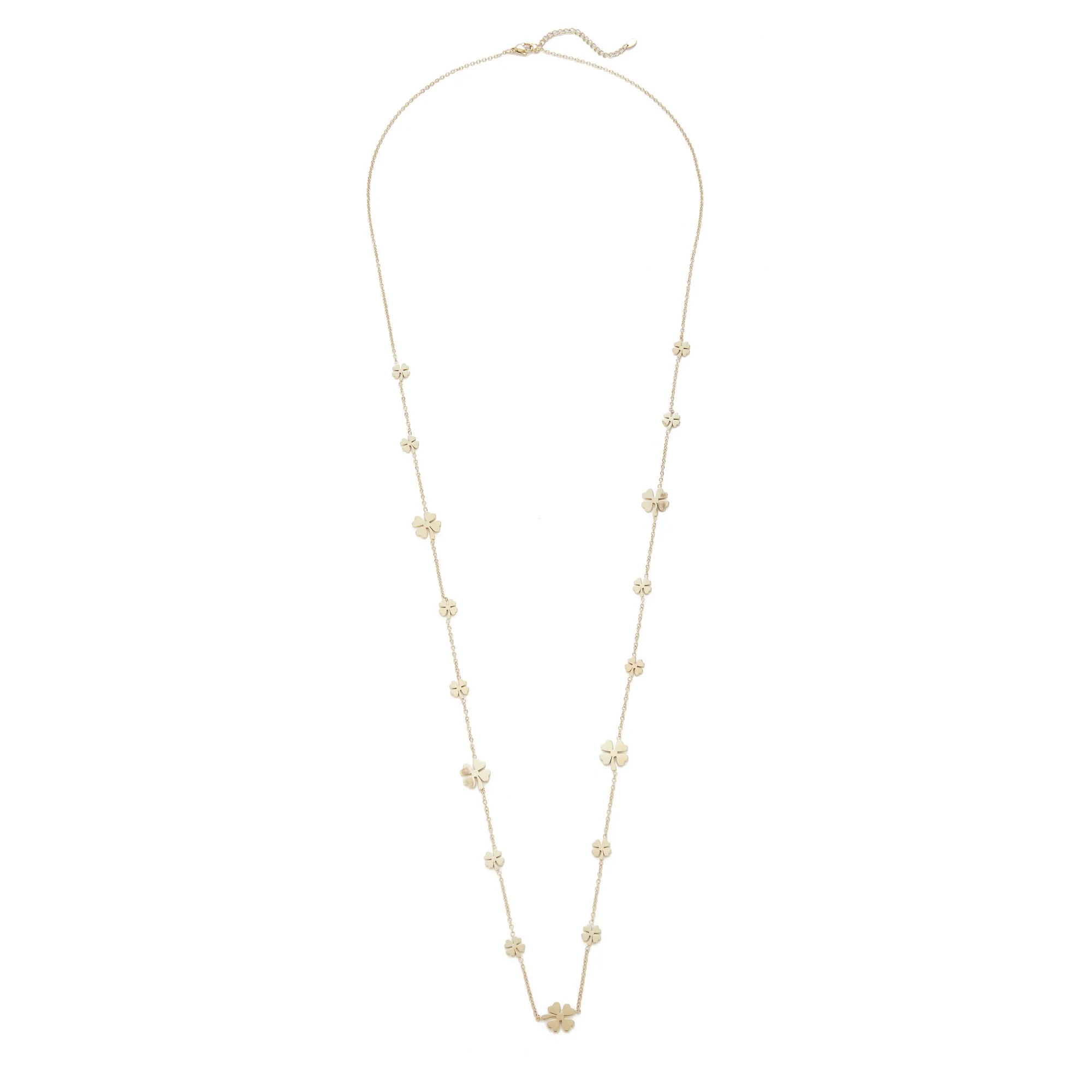 Belle Miss ULLAVI necklace, gold-plated steel long chain (sautoir) with multi-colored enamel elements. Jewelry gift Cyprus