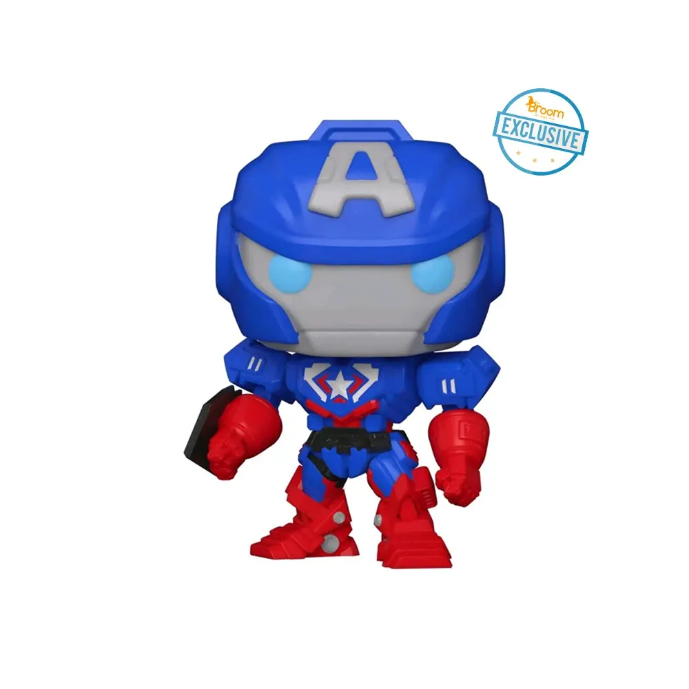 Captain America Mech Strike, Glow In The Dark, Funko PoP! #829 (Exclusive) Cyprus Figure