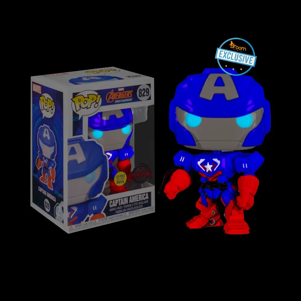 Captain America Mech Strike, Glow In The Dark, Funko PoP! #829 (Exclusive) Cyprus Glow