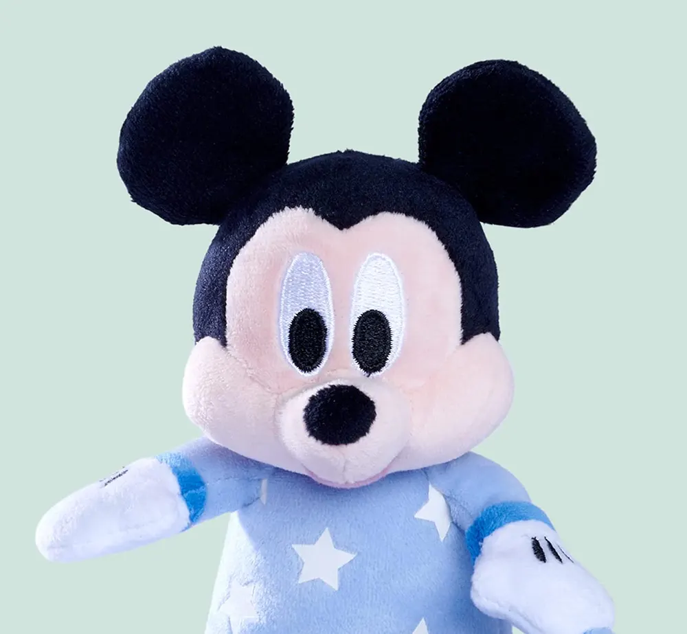 Mickey Mouse Plush Toy & Blanket Set that Glows in the Dark - Mickey Face