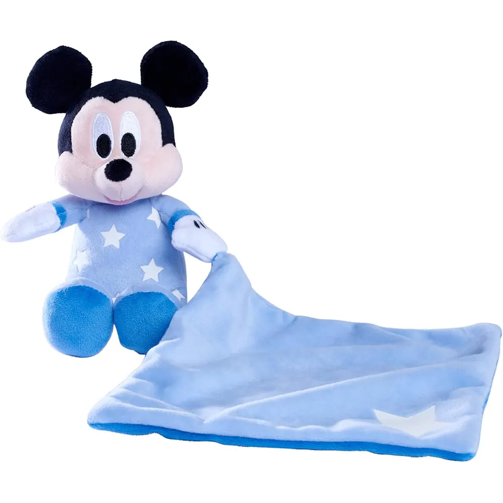 Mickey Mouse Plush Toy & Blanket Set that Glows in the Dark - Mickey Front