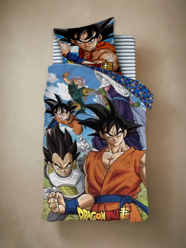 Dragon Balls Z Flannel Duvet Cover, Super Team