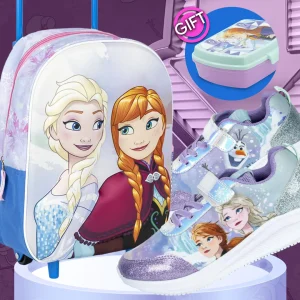 Frozen School Bundle Backpack and shoes - Σχολικό Σετ παπούτσια και τσάντα τρόλευ.