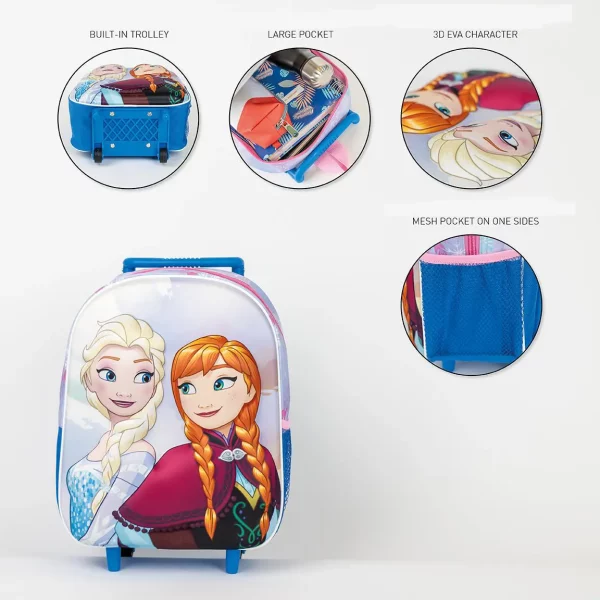 Frozen 3D Backpack With Wheels Trolley School Bag Gifts Cyprus