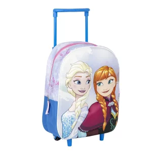 Frozen 3D Backpack With Wheels Trolley School Bag Toys & Gifts