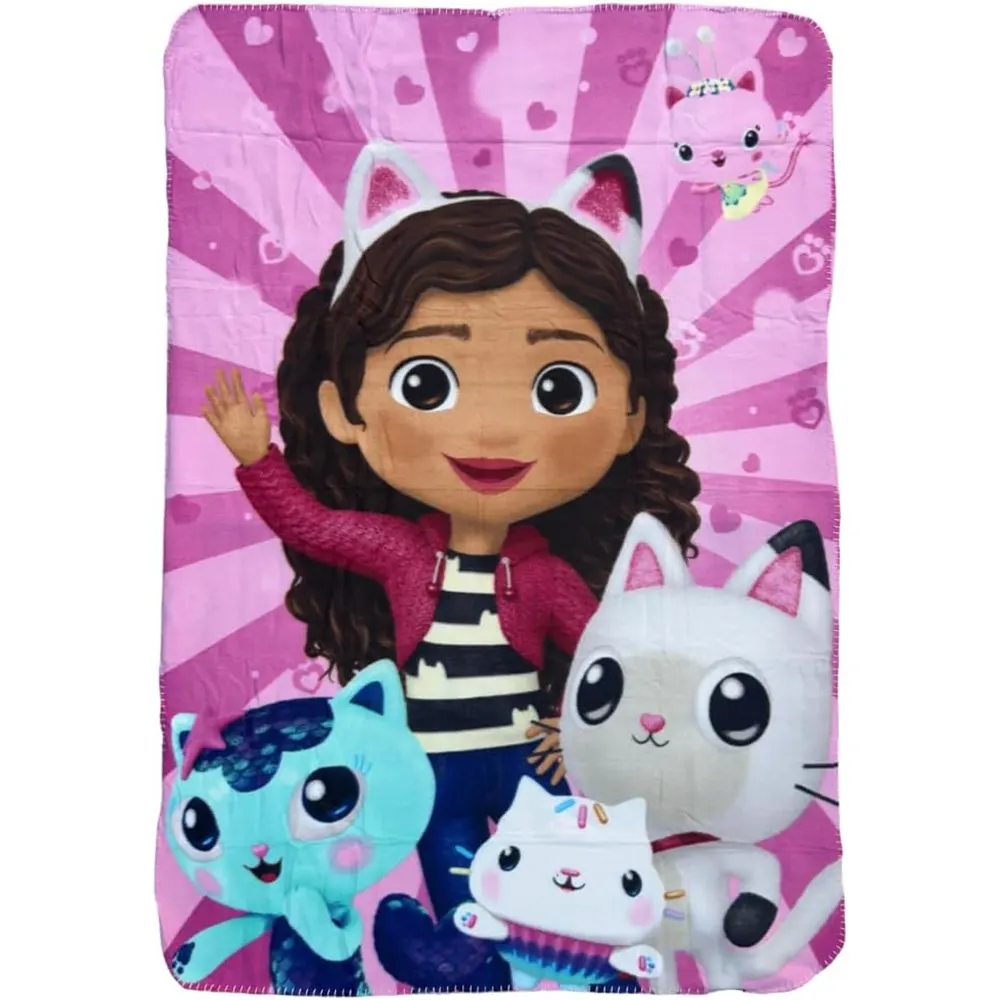 Gabby's Dollhouse Happiness fleece duvet cover 100x1 official merchandise blanket