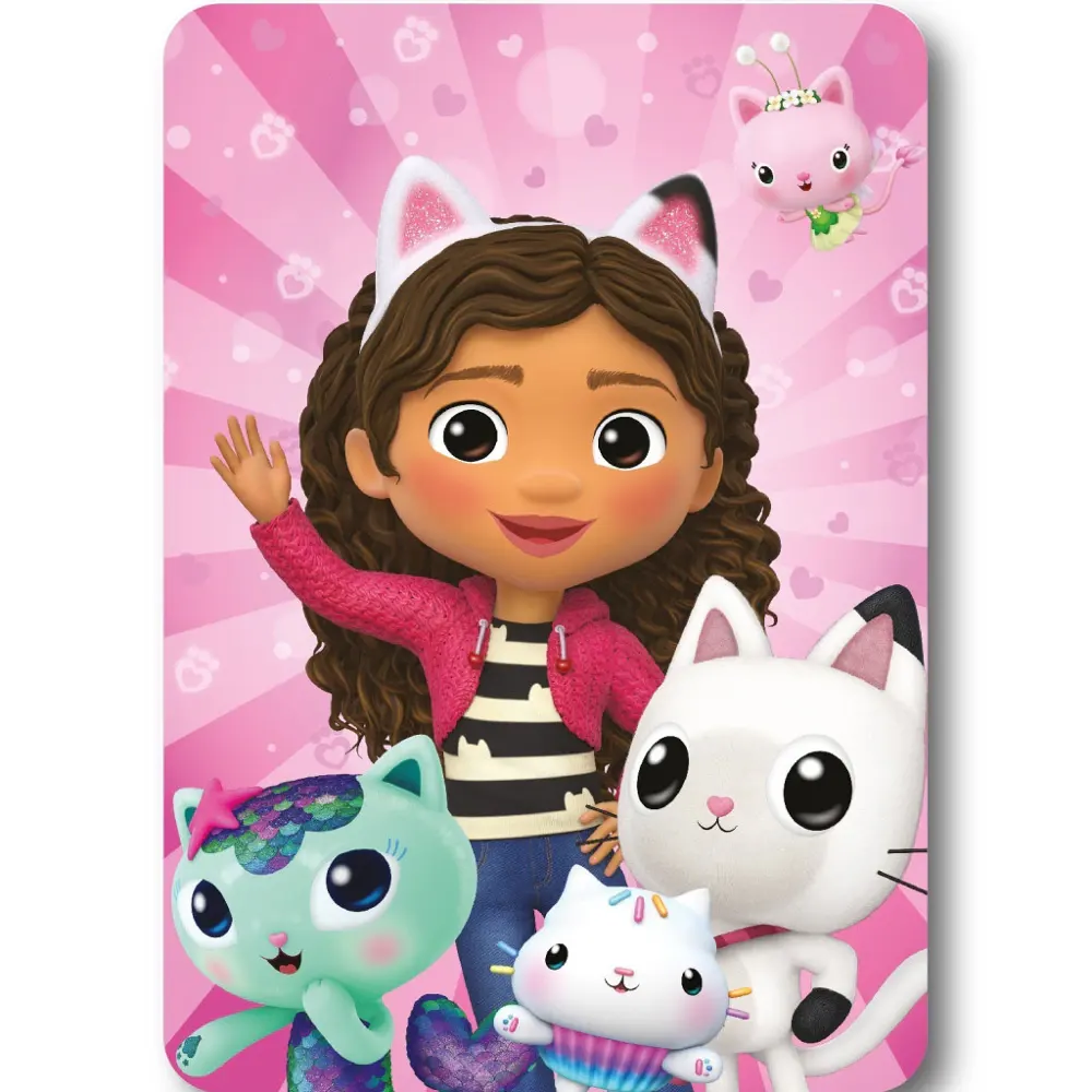 Gabby's Dollhouse Happiness fleece duvet cover 100x1 official merchandise