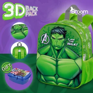 Hulk Marvel 3D Backpack Disney Kids School Bag Cyprus Toys & Gifts