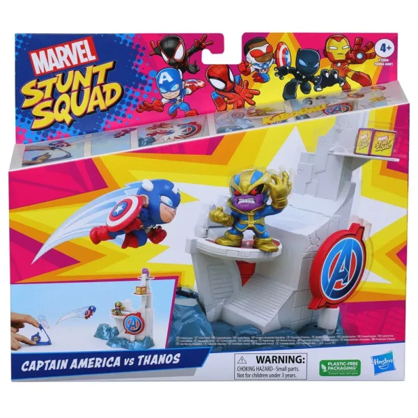 Marvel Stunt Squad Game Captain America and Thanos Tower Toys Cyprus