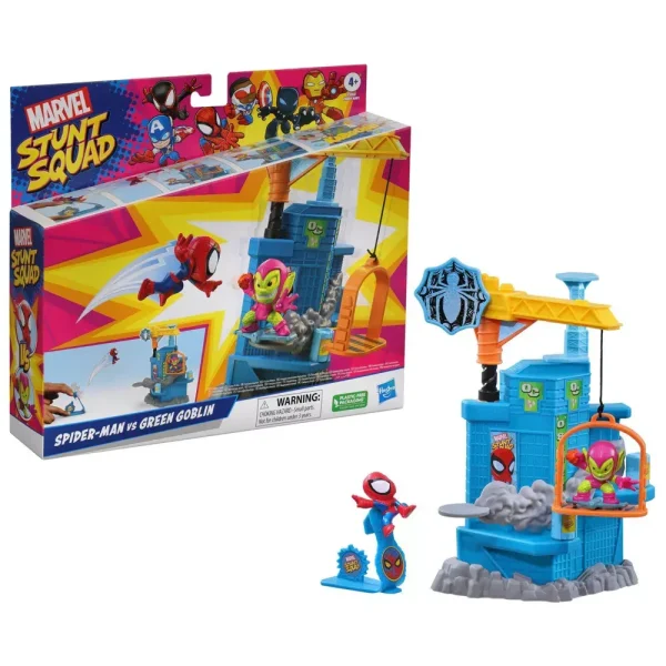 Marvel Stunt Squad Gamer Spiderman vs Green Goblin Toys and Gifts Cyprus Play Set