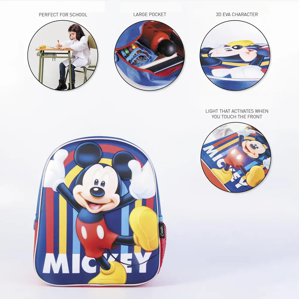 Mickey Mouse 3D Backpack With Lights Cyprus Gifts and Bags