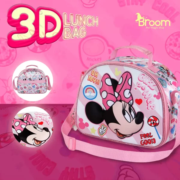 Minnie Mouse 3D Lunch Bag School Disney Kids Cyprus Toys & Gifts Τσάντα Γεύματος Μίνι Μάους