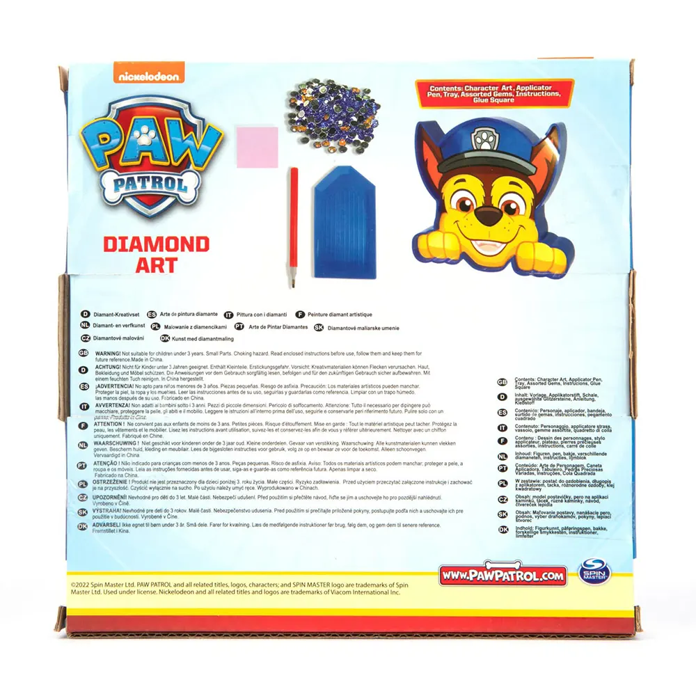PAW Patrol Chase Diamond Painting - Art Toys & Gifts in Cyprus Box Back Box