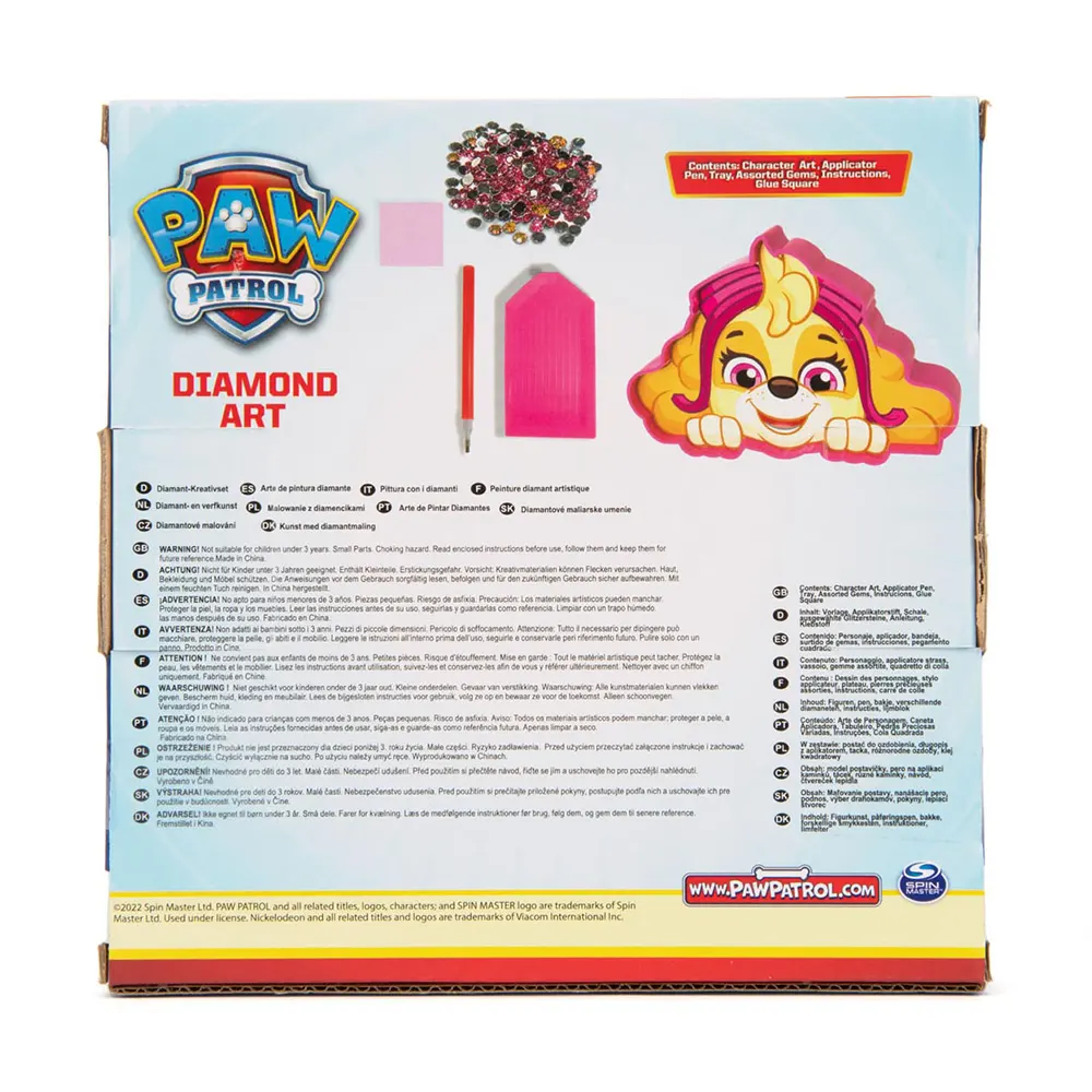 PAW Patrol Skye Diamond Painting - Art Toys & Gifts in Cyprus - Ideal Gift Back Box