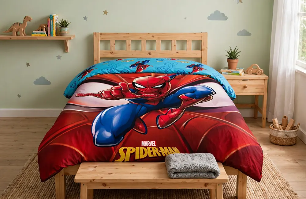 Spiderman Spidey Cuddle Fleece duvet cover 100x150cm official merchandise