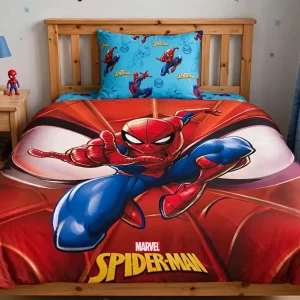 Spiderman Spidey Cuddle Fleece duvet cover 100x150cm official merchandise cyprus close up