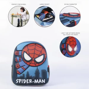 Spider-man 3D Backpack With Lights Cyprus Gifts Bag