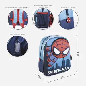 Spider-man 3D Backpack With Lights Cyprus Gifts