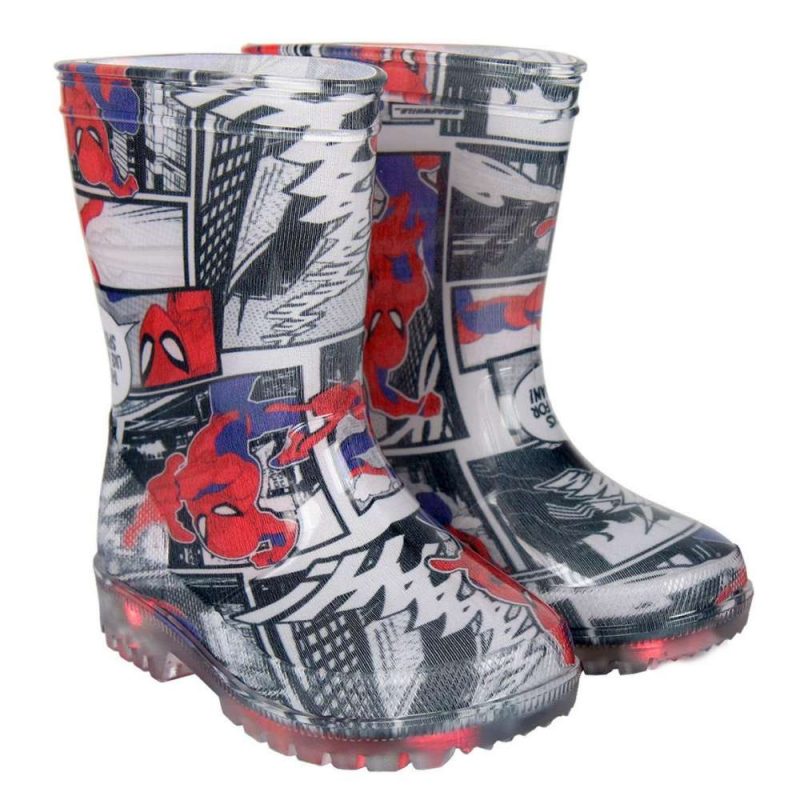 Spiderman Rain Boots with LED Lights - Broom