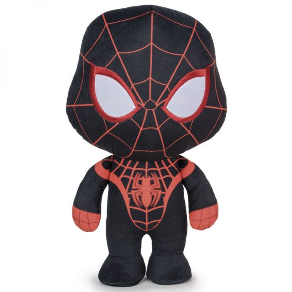 black spiderman plush toy