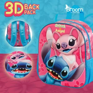 Stitch And Angel 3D Backpack Disney Kids School Bag Cyprus Toys & Gifts