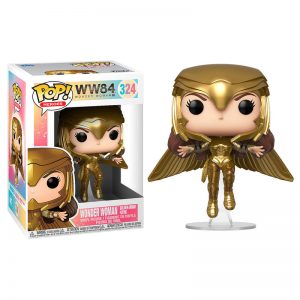 Wonder Woman 1984 Figure, Gold Armor and Flying Pose, Funko POP - Image 1