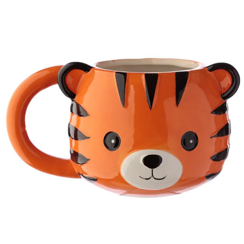 Large collectible tiger ceramic mug for home decor and wild animal enthusiasts. Tiger Face