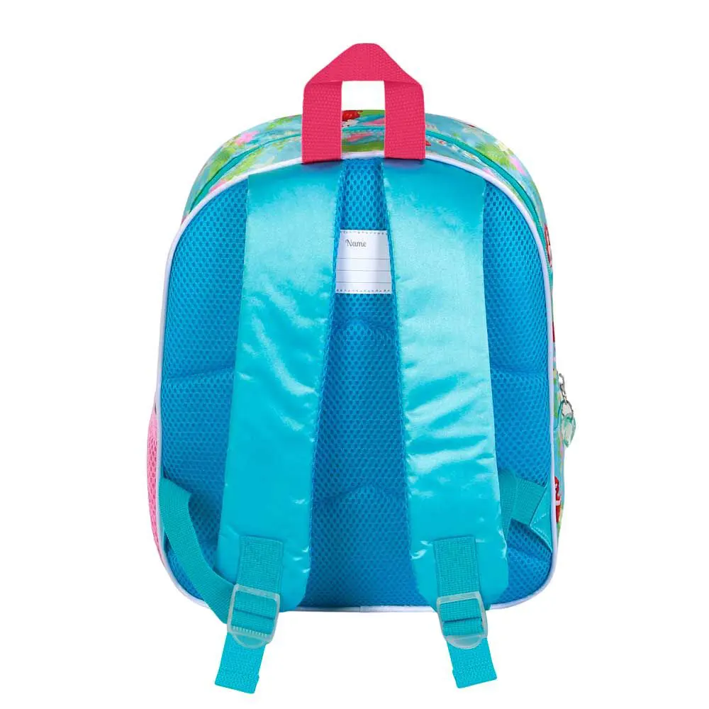 Ariel The Little Mermaid 3D backpack for preschool with embossed mermaid design, 30x25x10 cm dimensions, Disney Princess name tag