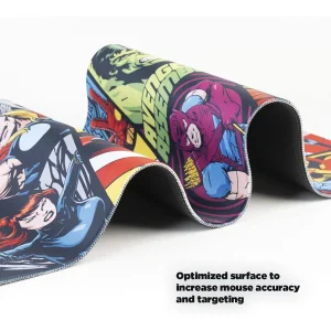 Avengers gaming desk mat with XXL dimensions, waterproof high-density textile, and anti-slip rubber base, Mouse Pad