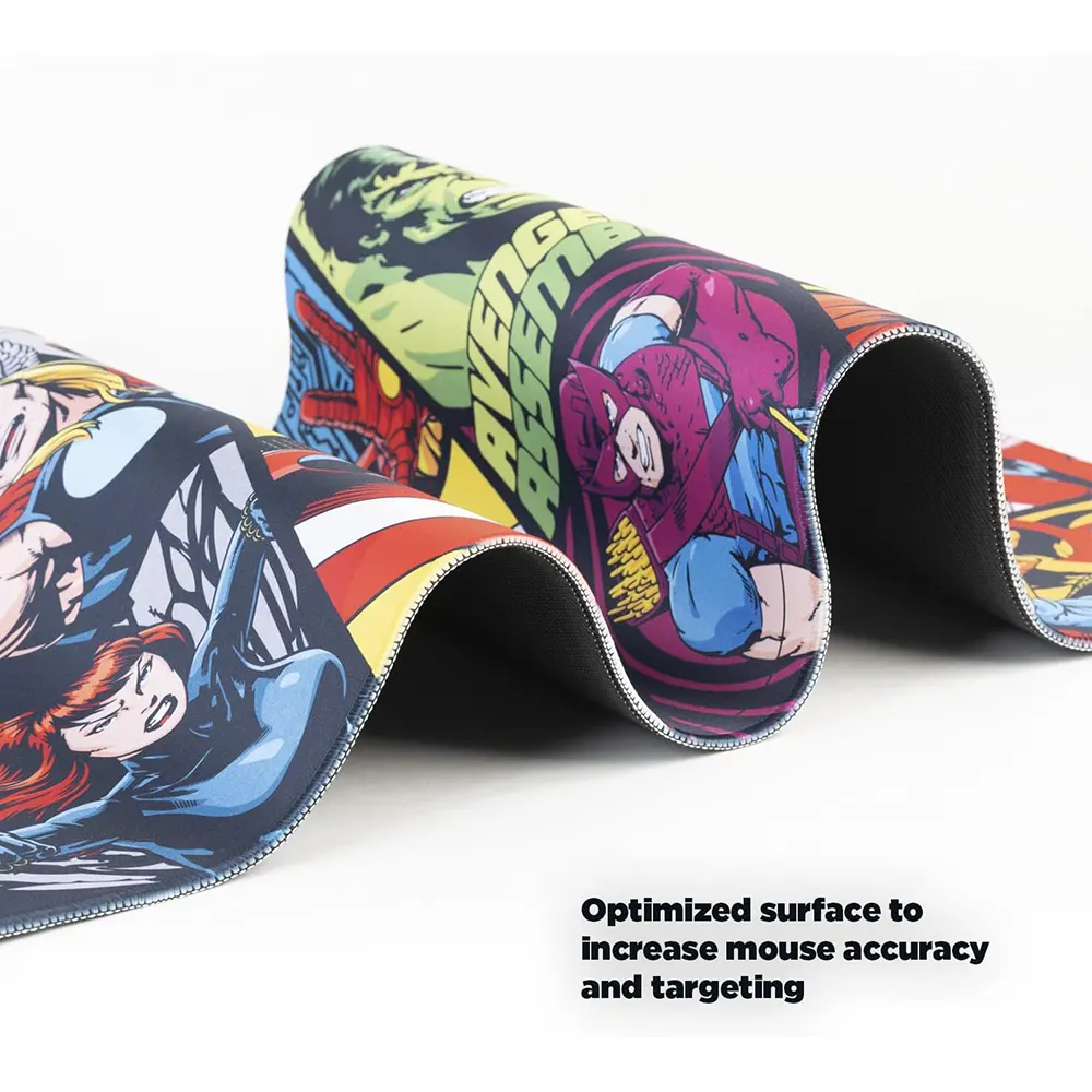 Avengers gaming desk mat with XXL dimensions, waterproof high-density textile, and anti-slip rubber base, Mouse Pad