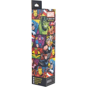 Avengers gaming desk mat with XXL dimensions, waterproof high-density textile, and anti-slip rubber base, Mouse Pad Box