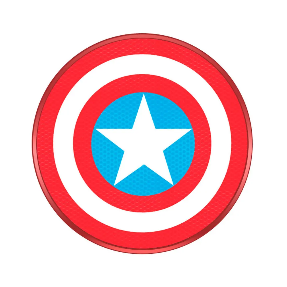 Marvel Captain America officially licensed 3W portable wireless speaker with durable aluminum housing and memory card slot, speaker shield view