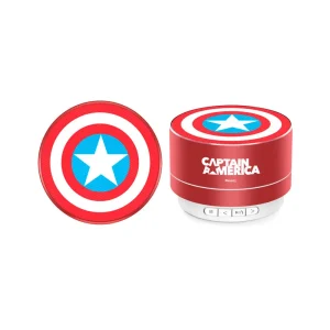 Marvel Captain America officially licensed 3W portable wireless speaker with durable aluminum housing and memory card slot