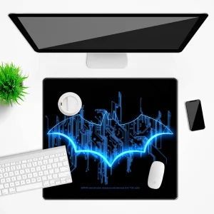 DC Comics Batman officially licensed premium desk mat 50x45 cm with iconic dark knight non-slip rubber base