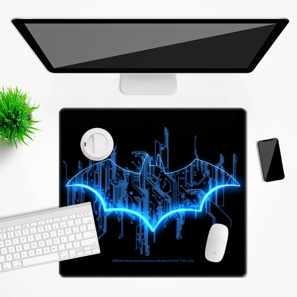 DC Comics Batman officially licensed premium desk mat 50x45 cm with iconic dark knight non-slip rubber base