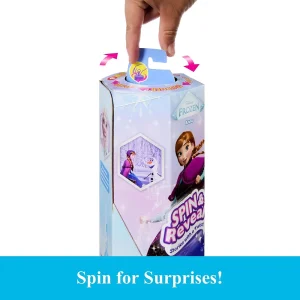 Disney Frozen Spin & Reveal toys, Anna Doll with 10 gifts official merchandise cyprus Spining Box
