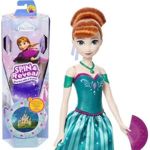 Disney Frozen Spin & Reveal toys, Anna Doll with 10 gifts official merchandise cyprus Box