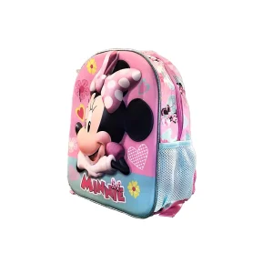Disney Minnie Charm 3D backpack for preschool with Minnie Mouse embossed design, 30x25x10 cm dimensions, Side View