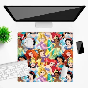Disney Princesses officially licensed premium desk mat 50x45 cm with protective non-slip rubber base