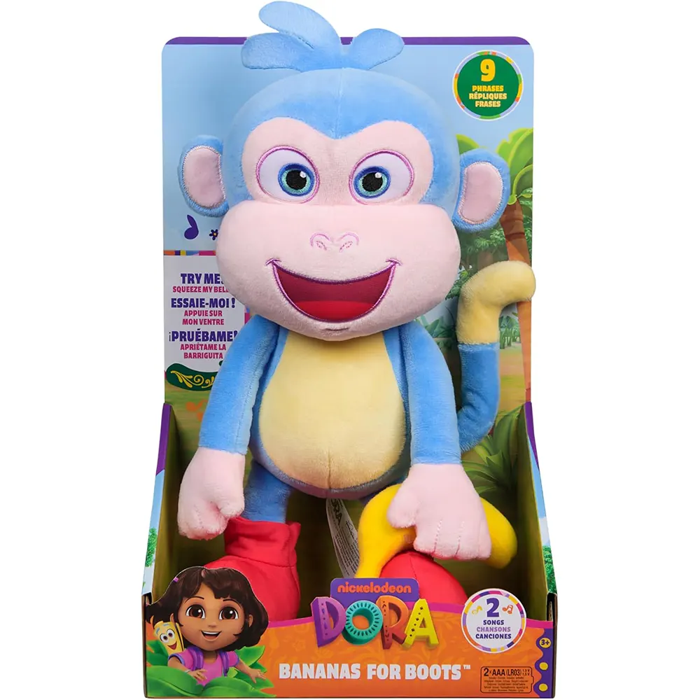 Spin Master Dora Bananas For Boots Interactive plush Toys official merchandise box