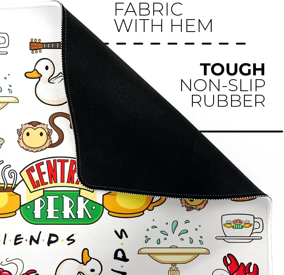 Friends Central Perk officially licensed premium desk mat 50x45 cm for office work and gaming, fabric and Rubber