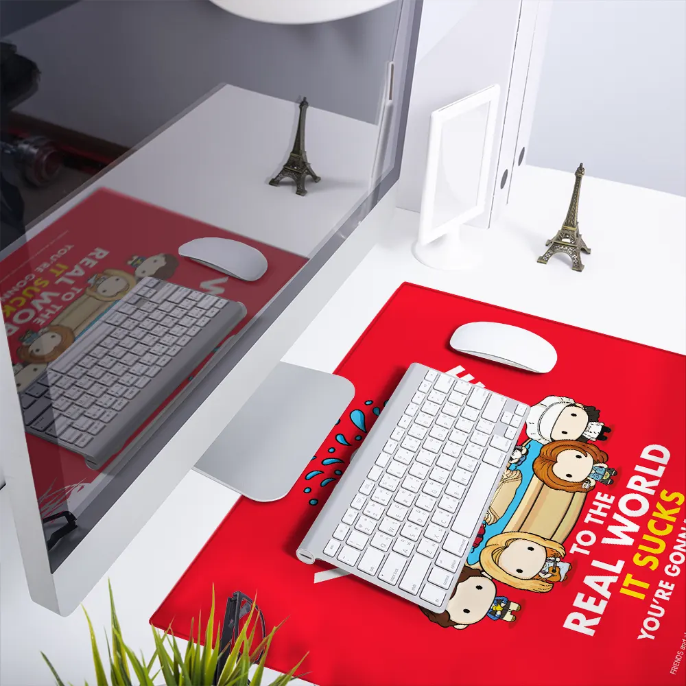 Friends TV Show officially licensed premium desk mat 50x45 cm with durable smooth cloth top, desktop set up