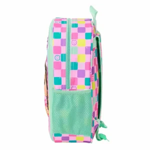 Gabbys Dolls House 3D backpack for preschool with thermoformed design, top hand handle, 33x27x10 cm dimensions, and free coloring gift, Side View