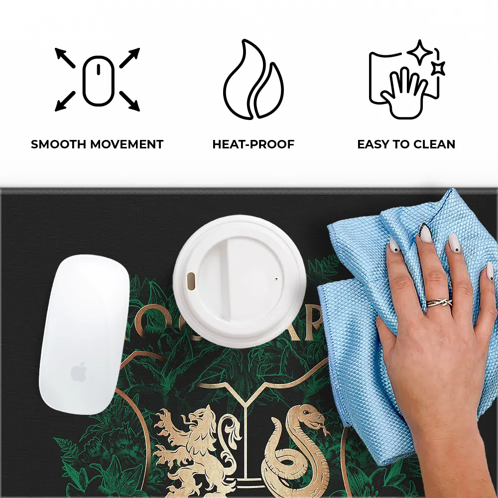 Harry Potter officially licensed premium desk mat 50x45 cm with magical non-slip rubber base, specifications
