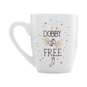 Harry Potter Dobby gift set containing a 315ml ceramic mug with Free Dobby design and socks slogan