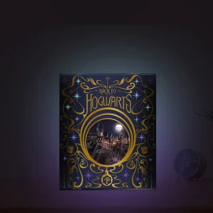 Harry Potter Hogwarts Lantern Light with Gold Accents and Lumos Charm Night